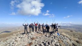 Sivas’ta dağcılar Tecer Dağları’na tırmandı