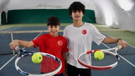 Milli tenisçi kardeşler hedeflerine ulaşmak için birlikte raket sallıyor